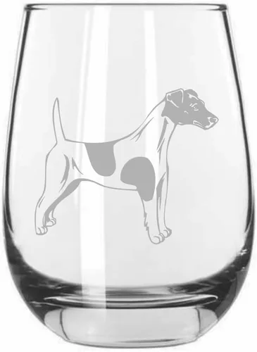 Miniatura 514 de Sakhalin Husky Dog - Copa de vino grabada personalizada de 15.25 onzas sin tallo