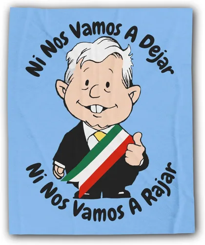 Miniatura 9 de MEXICANDOO AMLO - Manta de terciopelo con estampado de dibujos animados Amlito en un lado, manta ligera de felpa (Frazada de AMLO Cobija), tamaño 50