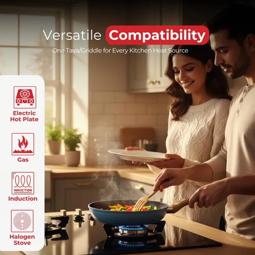 Miniatura 5 de SALFORD Sartén antiadherente de 9.7 pulgadas – Sartén de cerámica compatible con inducción para huevos, tortillas y panqueques Sartén de chef