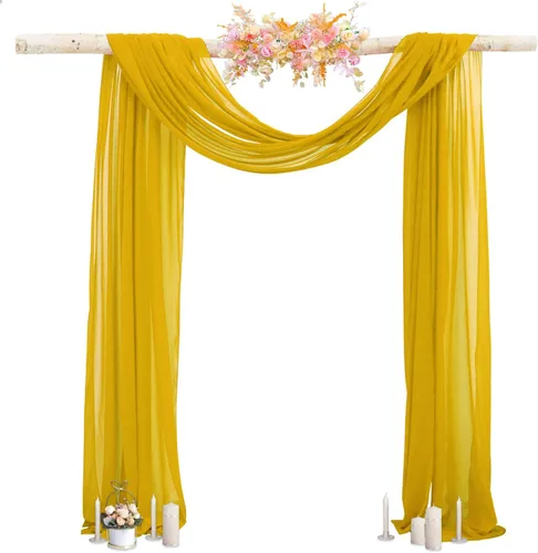 Miniatura 12 de 1 panel de 20 pies para arco de boda, tela transparente azul bebé para drapear, cortinas de gasa para arcos de boda, cortinas azul claro, cortinas