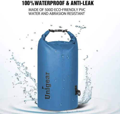 Miniatura 4 de Bolsa seca Unigear impermeable, 2L/5L/10L/20L/30L/40L, Bolsas flotantes y ligeras para kayak, navegación, pesca, natación y camping con funda