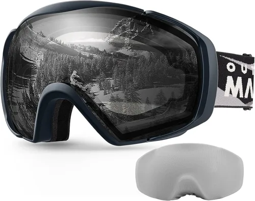 Miniatura 21 de OutdoorMaster Gafas de esquí con cubierta, gafas de nieve para snowboard OTG antivaho