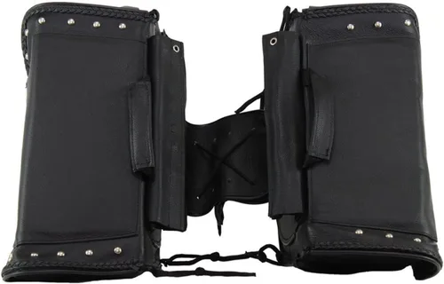 Miniatura 7 de GARGOYLE BELLS Bolsas de cuero genuino para silla de montar de motocicleta, bolsa de equipaje para softails, deportistas y helicópteros