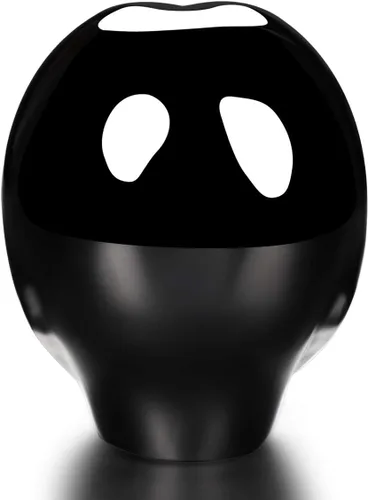 Miniatura 6 de Skullis Estrella de obsidiana negra de 2.0 pulgadas, compañero de calavera de cristal alienígena con ojos de labradorita, escultura de arte fino