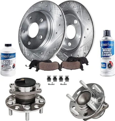 Miniatura 62 de Detroit Axle - 4 rotores de freno para Chevrolet Cruze 2014 2015 [modelos de motores de gas] Rotores de freno de disco perforados y ranurados