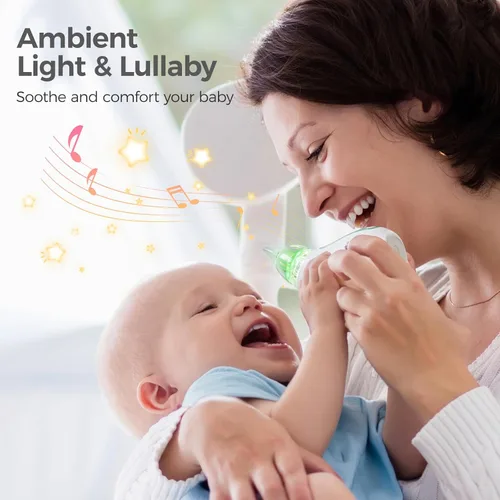 Miniatura 4 de Momcozy Aspirador Nasal para Bebé, Aspirador Nasal Eléctrico de 3 Niveles de Succión para Bebé, Recién Nacido y Niño Pequeño, Aspirador Nasal