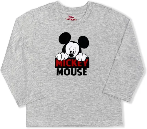 Miniatura 2 de Disney Mickey Mouse - Conjunto de camisa de manga larga para niños, chaleco con capucha y pantalón deportivo para niños pequeños, rojogrisnegro