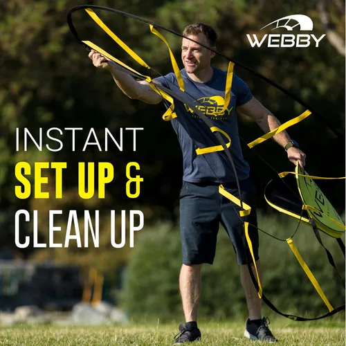 Miniatura 5 de Webby Agility Trainer – Circle Speed and Agility Ladder for High Intensity Reactive Footwork Drills and Skills – A Circular Piece of Reaction