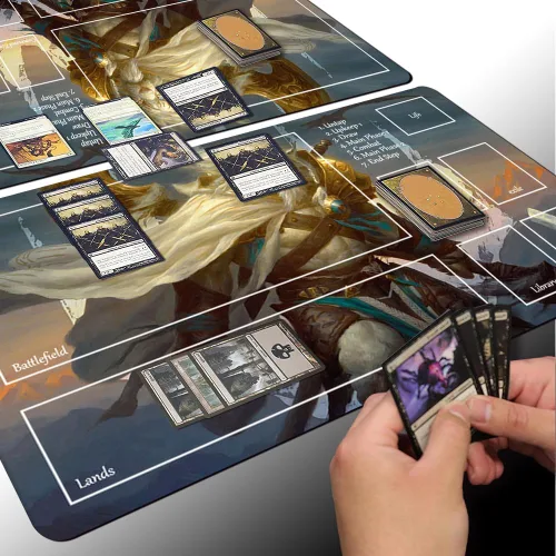 Miniatura 5 de Juego de mesa MTG Playmat Games Tamaño 60X35 cm CCG Compatible para TCG RPG CCG Play Mats (Ajani Steadfast-Zone)