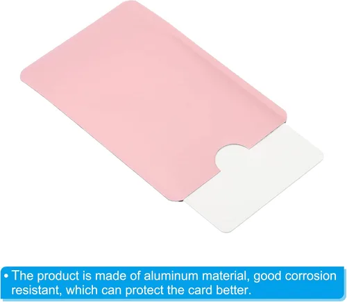 Miniatura 18 de PATIKIL Mangas de bloqueo RFID, fundas de aluminio para prevención de robo de identidad, fundas protectoras seguras para tarjetas de crédito, Negro