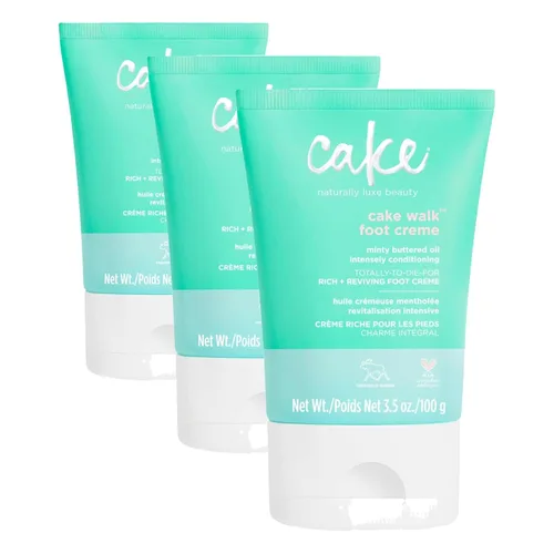Cake Beauty Walk Triplemint - Crema para pies, 3.4 onzas líquidas (paquete de 3)