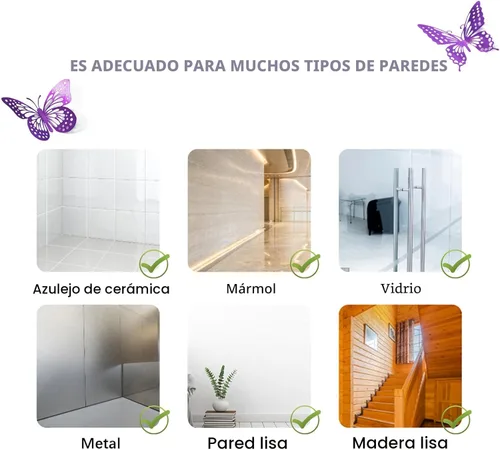 Miniatura 7 de SAOROPEB - Calcomanía de mariposa 3D para pared, 48 piezas, 4 estilos, 3 tamaños, extraíble, mariposa morada para decorar cumpleaños, fiestas