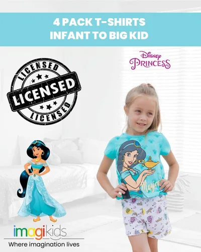 Miniatura 3 de Disney Camisetas Gráficas Mickey Mouse Minnie Mouse para Niñas (4 unidades) de Bebé a Niño Grande