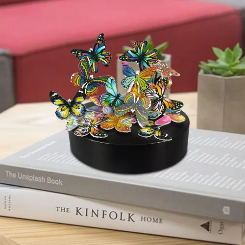 Miniatura 3 de Escultura de escritorio, mariposas, juguete de escritorio para aliviar el estrés, juguete para la ansiedad, regalo de oficina (22 mariposas)