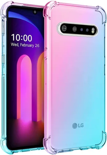 Miniatura 9 de Osophter Funda para LG V60 ThinQ, funda para LG V60, transparente, esquinas reforzadas de poliuretano termoplástico (TPU), absorción de golpes