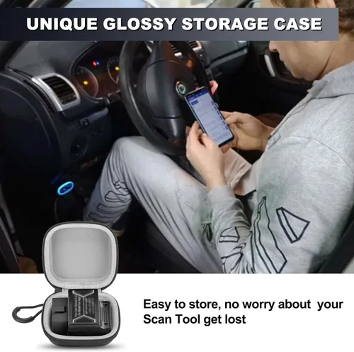 Miniatura 3 de Funda para BlueDriver Bluetooth Pro OBDII Herramienta de escaneo de coche y lector de códigos, funda de transporte para mini escáner de coche OBD2