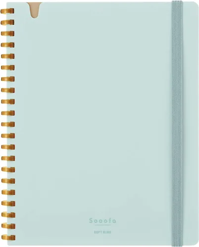 Miniatura 16 de KOKUYO Sooofa - Cuaderno gráfico de 7.2 x 5.5 pulgadas, cuaderno de anillo suave para mujer, cuadrícula de 0.157 in, 80 hojas perforadas, negro