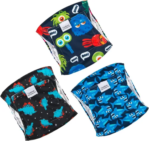 Miniatura 2 de CuteBone - Pañales para perros macho, pañales lavables para perros, DM07L