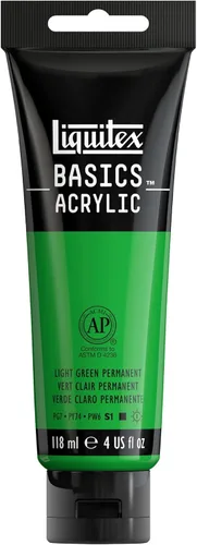 Miniatura 12 de Liquitex BASICS Pintura Acrílica, Botella de 400ml (13.5 oz), Blanco Titanio Titanio Blanco