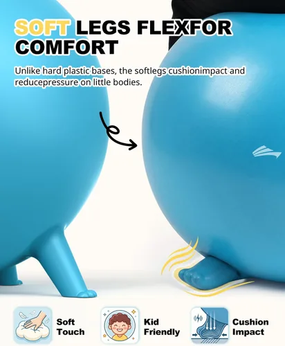 Miniatura 5 de Trideer Asiento flexible para aula primaria, sillas de pelota de yoga para niños, silla tambaleante de suministros escolares para niños sensoriales