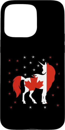 Miniatura 30 de Funda para iPhone 13 Pro Max Unicornio Bandera de Canadá