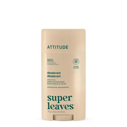 ATTITUDE Desodorante sin aluminio, ingredientes de origen natural, verificado por EWG, control de olores con bicarbonato de sodio, Twist & Glide,