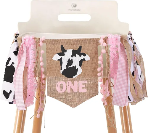 Banner para silla alta de Cowgirl One – Decoración de cumpleaños de fiesta de vaquera, pancarta para silla de bebé, fondo de fotos de pastel de