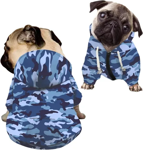 Miniatura 37 de Howilath Disfraz de Halloween de hueso de perro, sudadera con capucha de esqueleto para perro, ropa para mascotas, ropa con cremallera de calavera