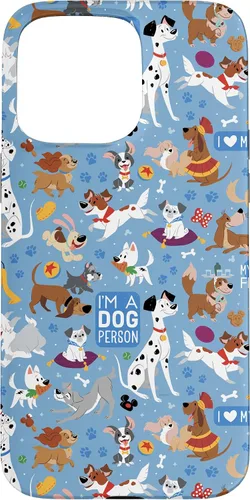 Miniatura 31 de Disney Funda azul para iPhone 17 con texto en inglés "Dogs I'm a Dogperson