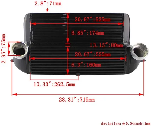 Miniatura 7 de Intercooler de competición de sintonización se adapta a los modelos BMW X5 o X6 de la serie E y la serie F