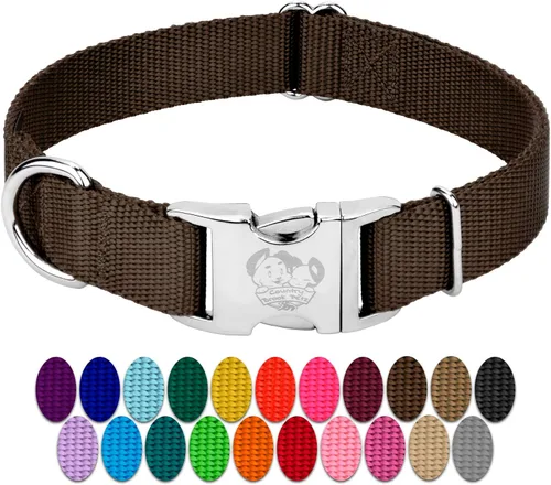 Miniatura 23 de Country Brook Petz – Collar de nailon premium para perro con hebilla de metal para razas pequeñas, medianas y grandes - Más de 10 colores cálidos