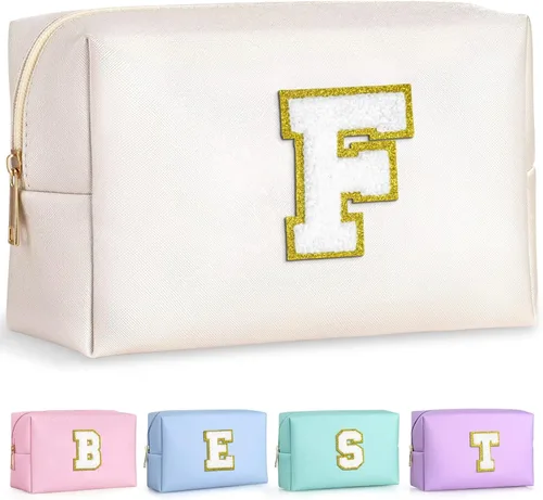 Miniatura 74 de TOPEAST - Bolso de maquillaje para mujer, G Blanco nacarado-rosa