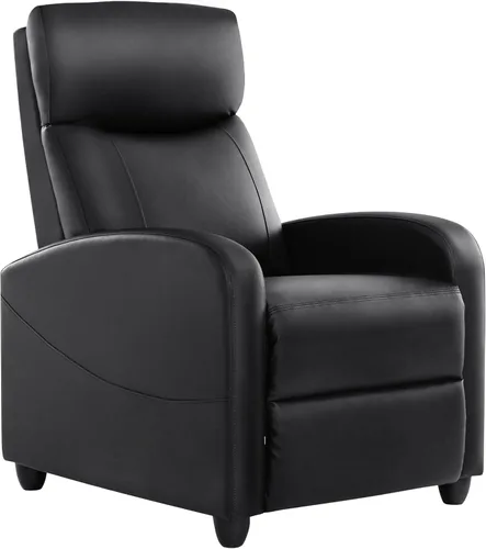 Miniatura 12 de Sweetcrispy Silla reclinable de masaje para adultos, asiento de cine en casa ajustable con soporte lumbar para sala de estar, reclinable de tela