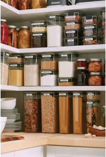 Miniatura 2 de Rubbermaid Brilliance - Recipiente hermético de almacenamiento de alimentos de 16 tazas con tapa transparente/gris, óptimo para organización