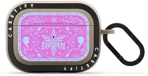 Miniatura 37 de CASETiFY AirPods Pro (1ª/2ª Gen) Estuche Bounce con Anillo [Colaboración Frozen] - Copo de Nieve de Anna - Taupe Mate