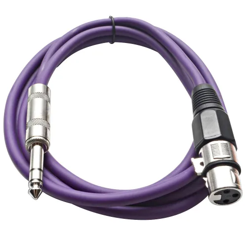 Miniatura 29 de Seismic Audio - SATRXL-F2 - Cable de conexión XLR naranja de 2 pies hembra a 1/4" TRS