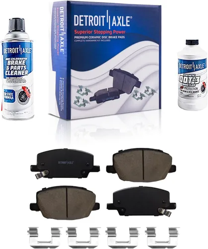 Miniatura 31 de Detroit Axle - Kit de freno trasero para Honda Civic CRX Prelude Acura Integra Rotores de freno perforados y ranurados Pastillas de freno