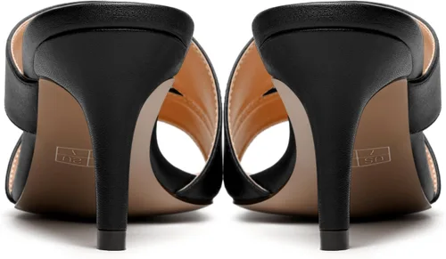 Miniatura 4 de NUMALEO Sandalias de tacón medio con punta abierta para mujer, estilo casual, elegante, tacón medio, 2.5 pulgadas