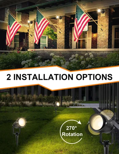 Miniatura 4 de Foco LED para exteriores del atardecer al amanecer, iluminación de paisaje al aire libre con sensor de fotocélula, luces blancas cálidas de 3000 K