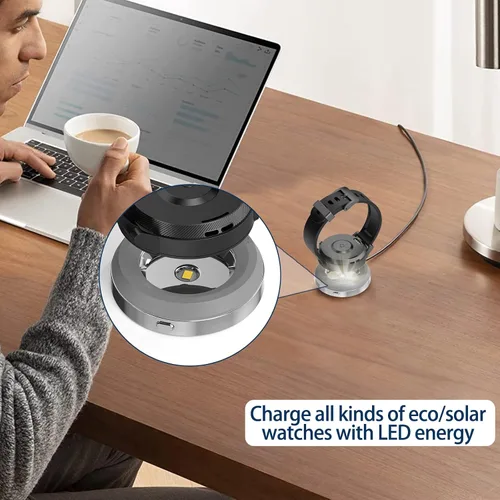 Miniatura 4 de Cargador rápido para reloj solar, base de metal, 9 horas de tiempo apagado, disipación de calor rápida, cargador portátil de energía solar, adecuado