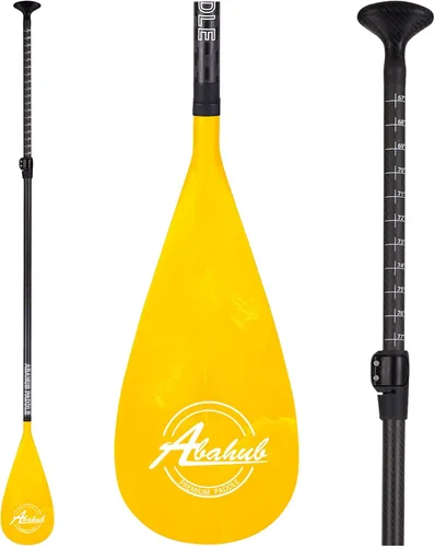 Miniatura 9 de Abahub Paletas de SUP de fibra de carbono, 1 sección de 3 secciones ajustables de 67 a 86 pulgadas, eje de fibra de carbono, remos ligeros para Eje