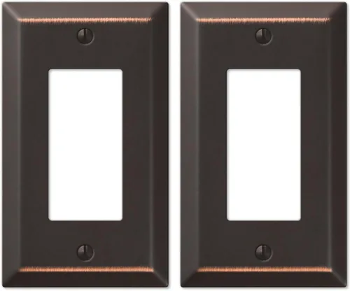 Miniatura 13 de Amerelle Placa de pared, 1 dúplex, acero Bronce envejecido Paquete de 2
