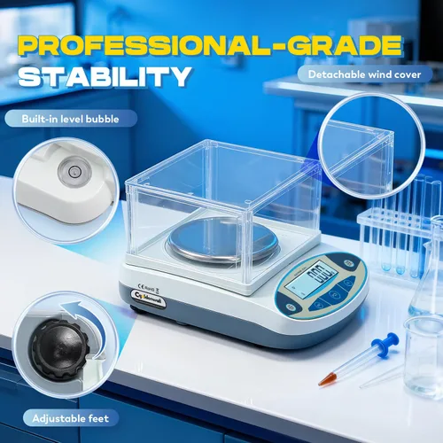 Miniatura 3 de CGOLDENWALL Báscula de laboratorio de alta precisión Balanza electrónica analítica digital Báscula de precisión de laboratorio Báscula de joyería