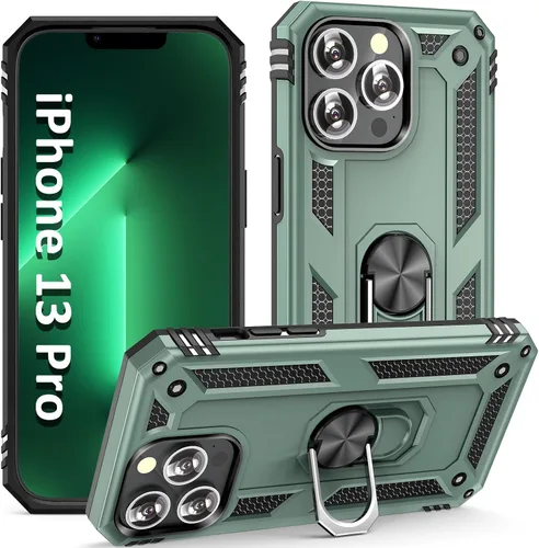 Miniatura 32 de ADDIT i Phone 13 Pro Max - Funda para iPhone 13 Pro Max, con anillo de soporte, soporte ajustable, grado militar, protección resistente, a prueba