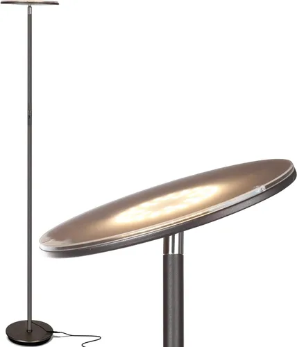 Miniatura 18 de Brightech Lámpara de pie Sky LED, lámpara de pie Torchiere súper brillante para decoración de sala de estar y oficina - lámpara de pie regulable