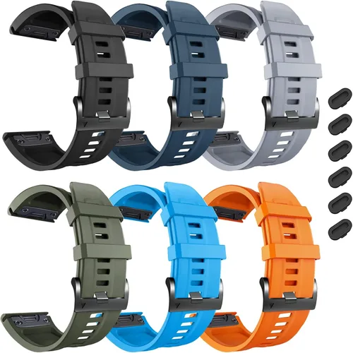 Miniatura 12 de ZPJPPLX 1.024 in compatible con Garmin Fenix 8 AMOLED 2.008 in/8Pro/7X Pro/6X Pro/7X/6X/5X Plus/5X, correa de reloj de silicona para Descent Mk2i