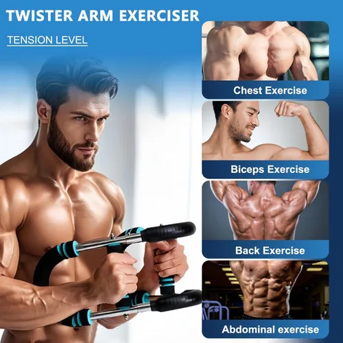 Miniatura 2 de Twister - Entrenador de brazos, barra de entrenamiento de resorte ajustable de 60 a 100 libras, entrenador de brazos para hombres/mujeres, diseño