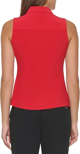 Miniatura 4 de Tommy Hilfiger Camiseta de punto clásica con cuello y botones frontales para mujer