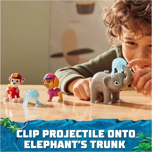 Miniatura 4 de Paw Patrol: figuras de acción de Jungle Pups Marshall, Skye y elefante con lanzador de proyectiles, juguetes para niños y niñas a partir de 3 años