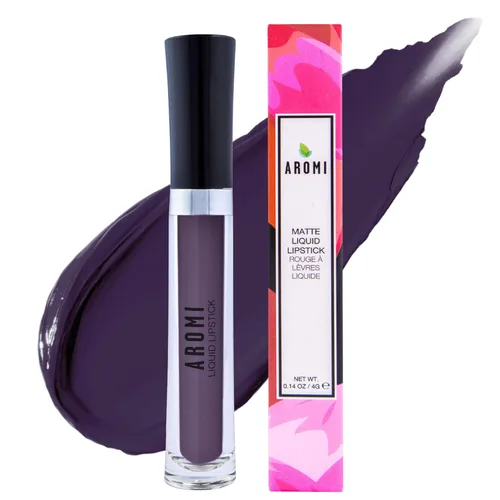 Miniatura 8 de Aromi Lápiz labial líquido negro cereza mate - Color de labios ciruela granate para mujer (cereza negra)